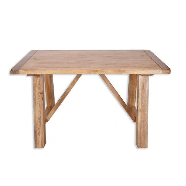 Modern Solid Mango Wood Small 1.35m 4 Seater Dining Table