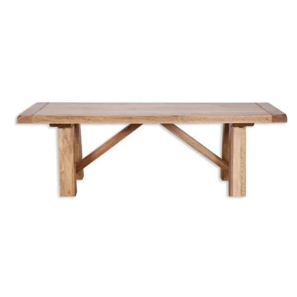 Modern Natural Mango Wood 1.35M Dining Bench
