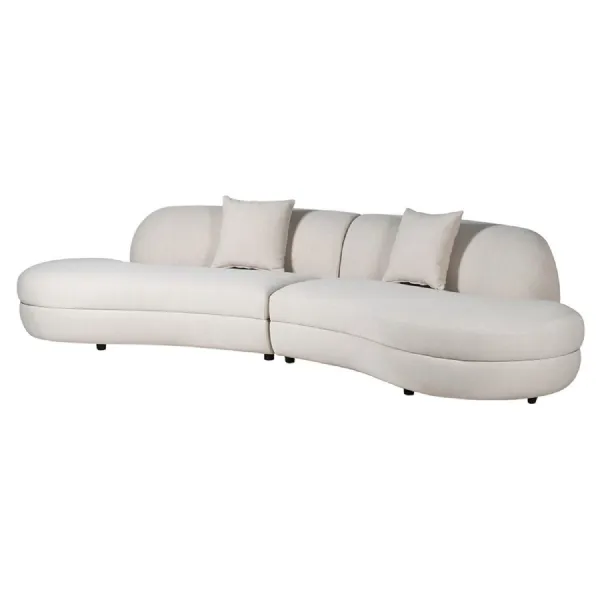 Oyster Linen Crescent Sofa