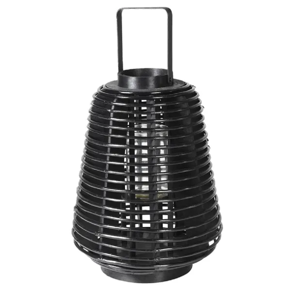 Large Black Rounded Willow Lantern