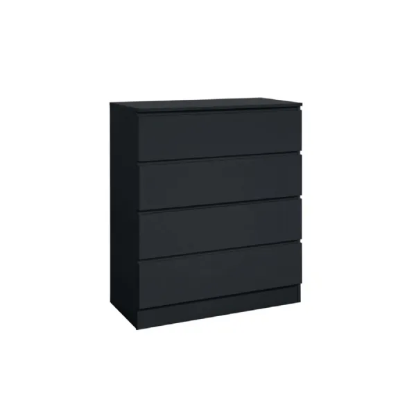 Oslo 4 Drawer Chest Black