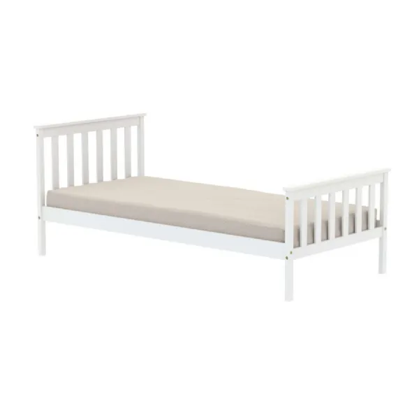 90cm Oxford Pine Bed White
