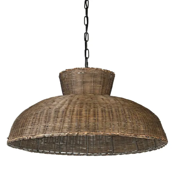 Round Rattan Ceiling Light