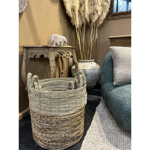 Set Of 4 Seagrass Banana Baskets