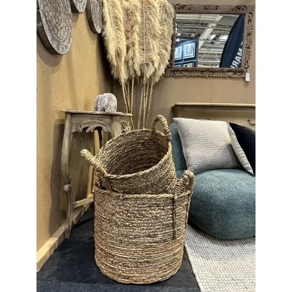 Set Of 3 Full Natural Baskets