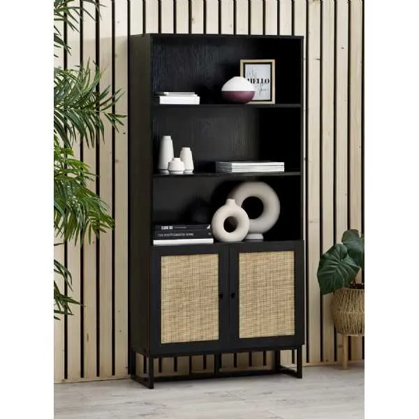 Padstow Tall Bookcase Black