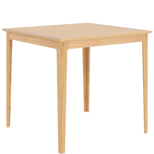 Modern Style Natural Solid Oak Wax Lacquer Square Dining Table