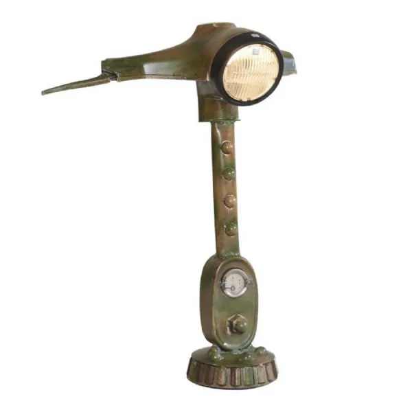Recycled Metal Scooter Lamp Vintage Design