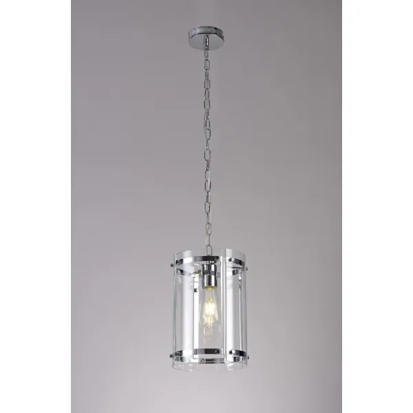 Midhurst Pendant, 1 Light E27, Polished Chrome