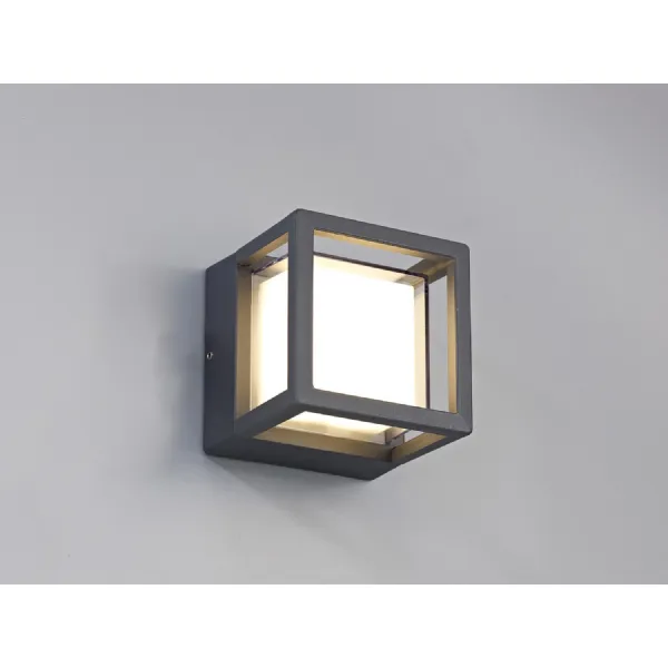 Alton Square Downlight, 1 x 6W LED, 3000K, 360lm, IP54, Anthracite, 3yrs Warranty