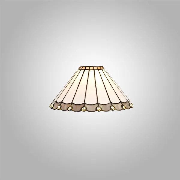 Ware Tiffany 30cm Non Electric Shade, Grey White Crystal. Suitable For E27 or B22 Pendants