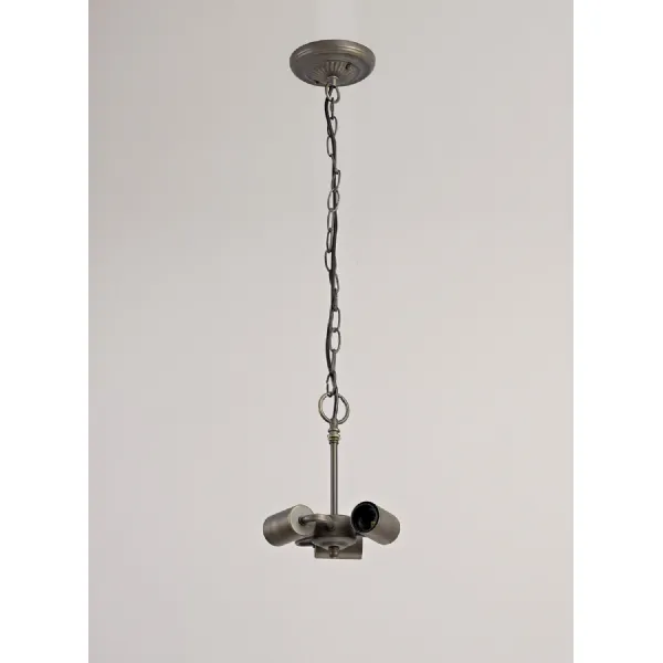 Hayes Tiffany Suspension Kit, 3 x E27, Aged Antique Brass