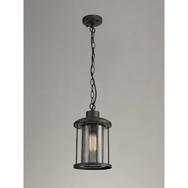 Hampstead Pendant, 1 x E27, Antique Bronze Clear Glass, IP54, 2yrs Warranty