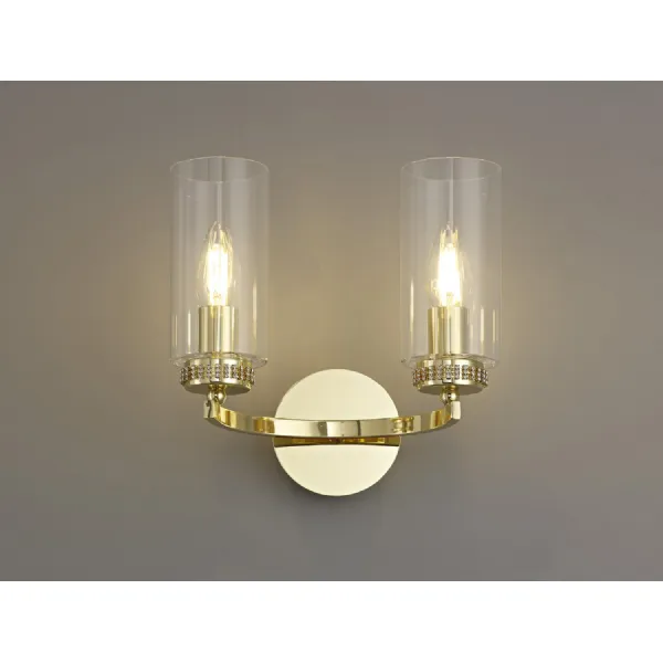 Buckingham Wall Lamp Switched, 2 x E14, Polished Gold