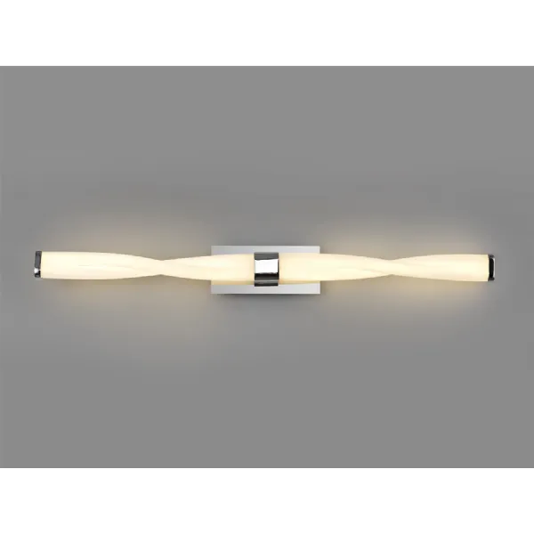 Epping Wall Lamp Large, 2 x 10W LED, 3000K, 1400lm, IP44, Polished Chrome, 3yrs Warranty
