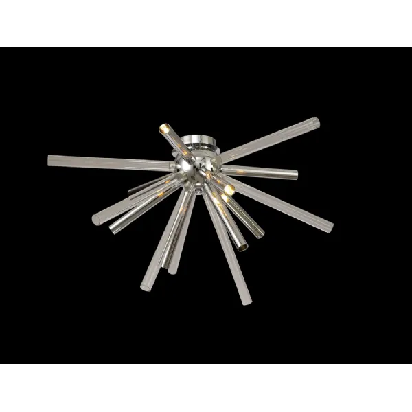 St James Semi Flush 8 Light G9, Clear And Chrome Polished Chrome