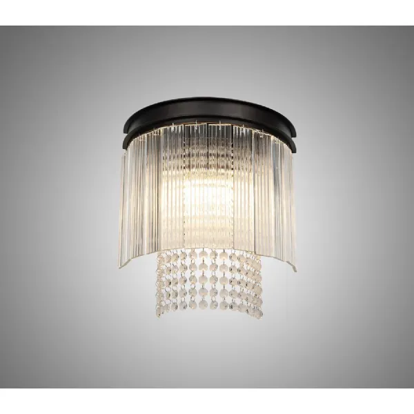Greenwich Wall Light, 2 Light E14, Brown Oxide