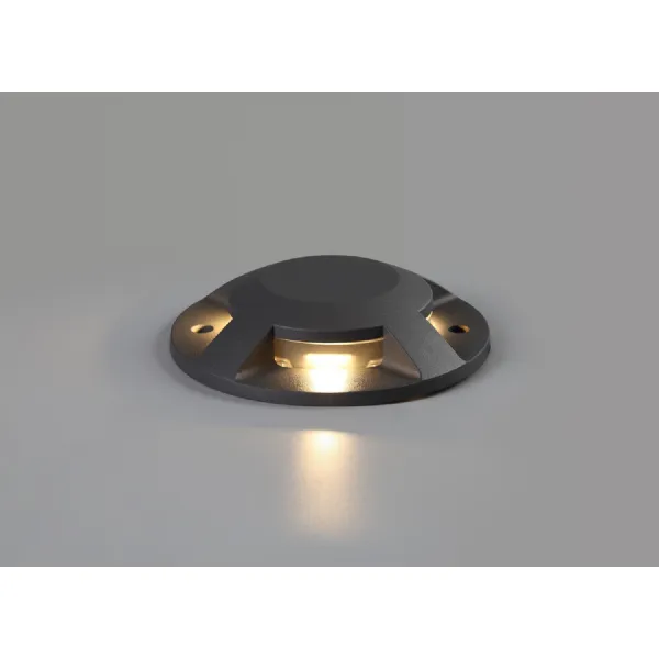 Fleet Driveover Modern 4 Light LED Ground Light Black