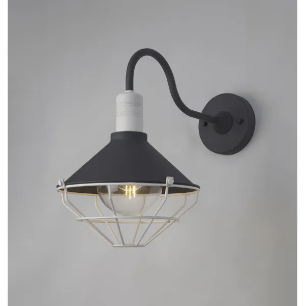 Tonbridge Wall Lamp, 1 Light E27, IP65, Anthracite Matt White, 2yrs Warranty