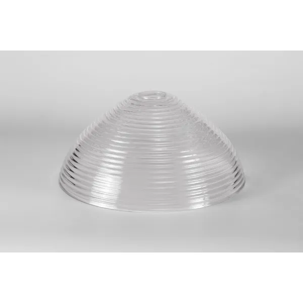 Sandy Round 33.5cm Prismatic Effect Clear Glass (G), Lampshade