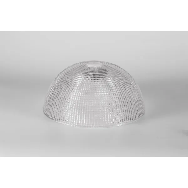 Sandy Round 30cm Prismatic Effect Clear Glass (O), Lampshade