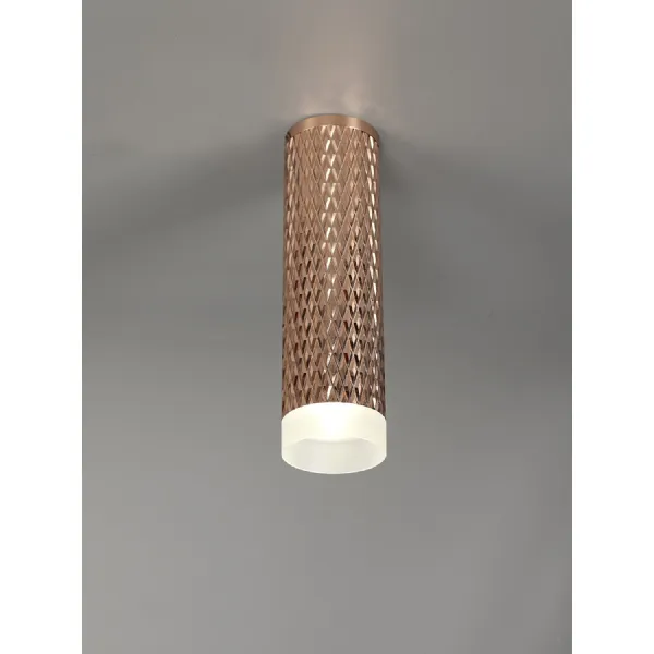 Lenham 1 Light 20cm Surface Mounted Ceiling GU10, Rose Gold Acrylic Ring