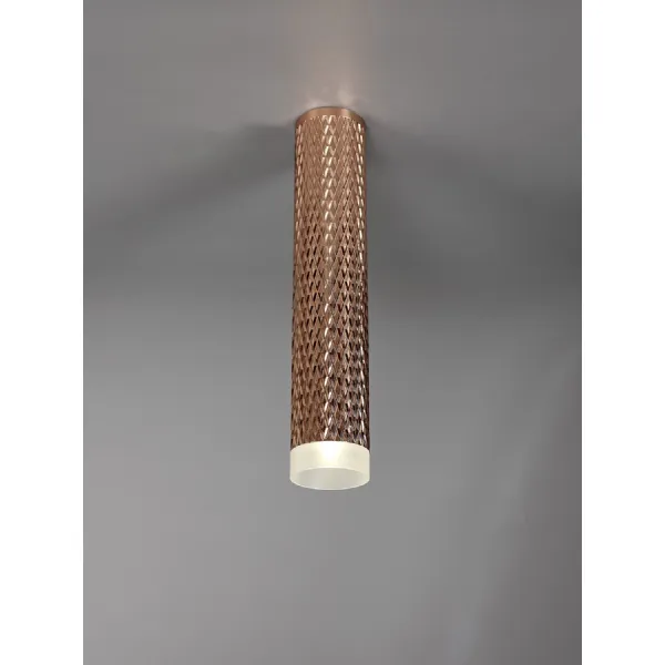 Lenham 1 Light 30cm Surface Mounted Ceiling GU10, Rose Gold Acrylic Ring