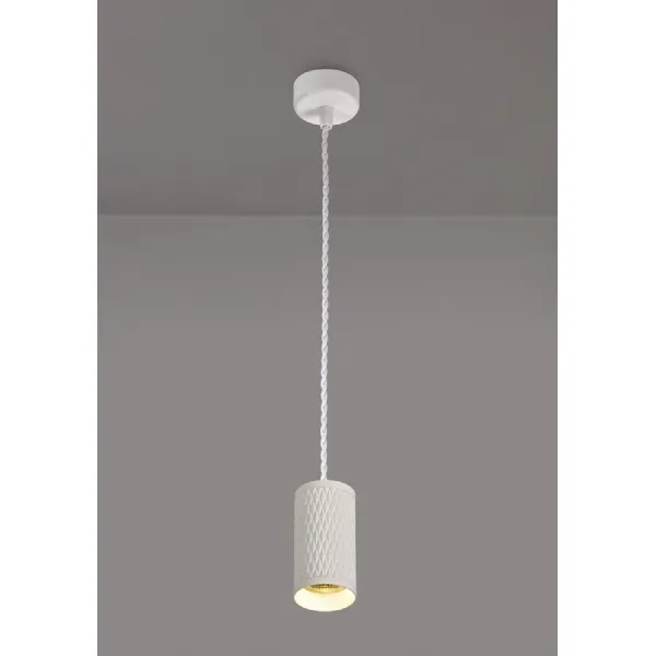 Lenham 1 Light 11cm Pendant Light GU10, Sand White