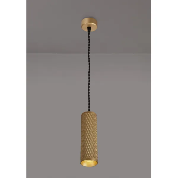 Lenham 1 Light 20cm Pendant Light GU10, Champagne Gold