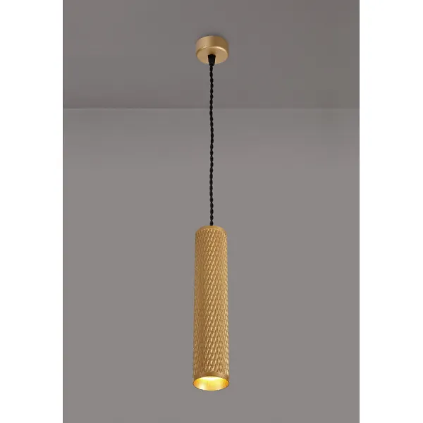 Lenham 1 Light 30cm Pendant Light GU10, Champagne Gold