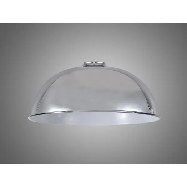Knightsbridge Dome 35cm Lampshade, Chrome