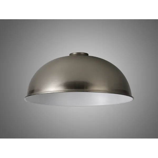 Knightsbridge Dome 35cm Lampshade, Brushed Nickel