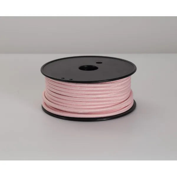 Knightsbridge 25m Roll Pink Braided 2 Core 0.75mm Cable VDE Approved