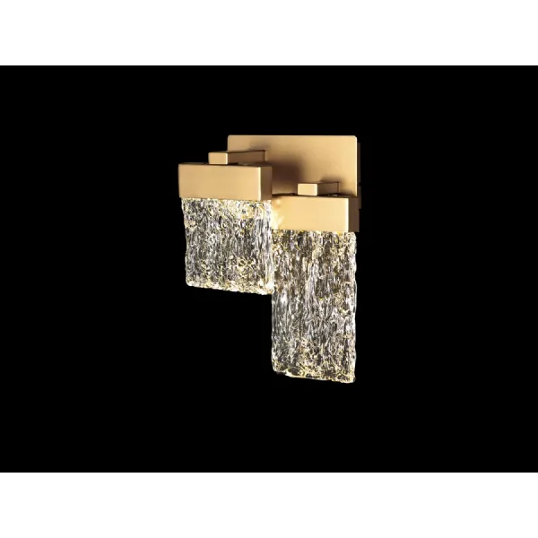 Enfield Switched Wall Lamp, 2 x 4.5W LED, 3000K, Painted Brushed Gold, 3yrs Warranty