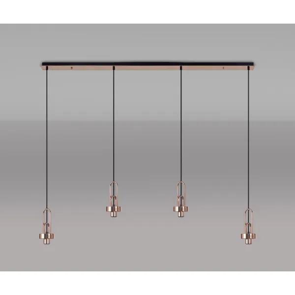 Epsom Linear Suspension Kit, 4 x E27, Copper Matt Black