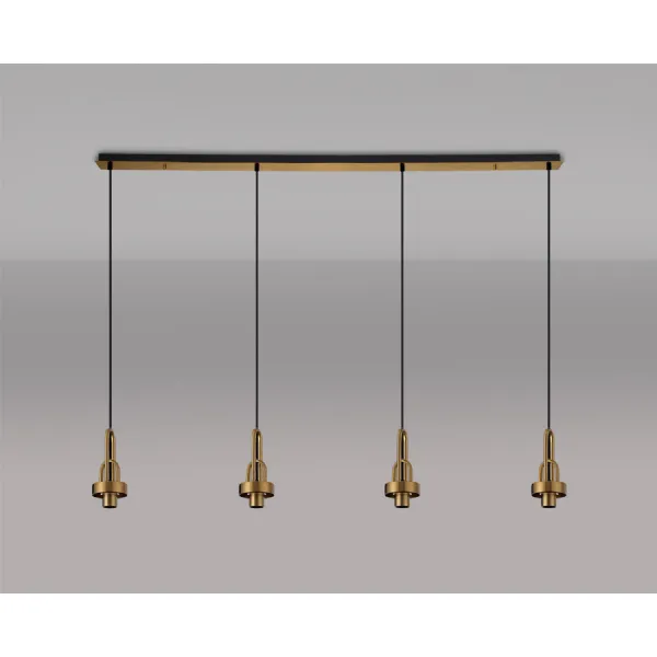 Epsom Linear Suspension Kit, 4 x E27, Brass Gold Matt Black