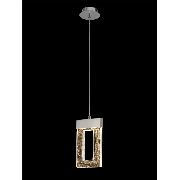 Trafalgar Pendant 2m, 1 x 4.5W LED, 3000K, 148lm, Polished Chrome, 3yrs Warranty