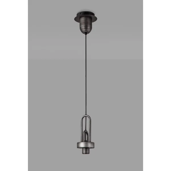 Epsom Suspension Kit, 1 x E27, Aged Pewter Matt Black