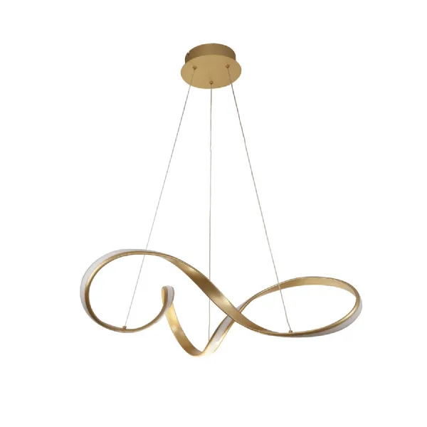 Hackney Dimmable Large Pendant, 1 x 42W LED, 3000K, 2513lm, Sand Gold, 3yrs Warranty