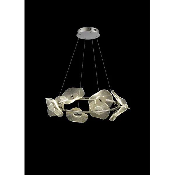 Uckfield Ring Pendant, 8 x 6W LED, 4000K ,3700lm, Polished Chrome, 3yrs Warranty