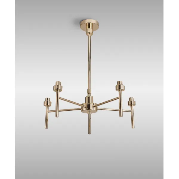 Abingdon French Gold 5 Light G9 Universal Telescopic Semi Flush, Suitable For A Vast Selection Of Glass Shades