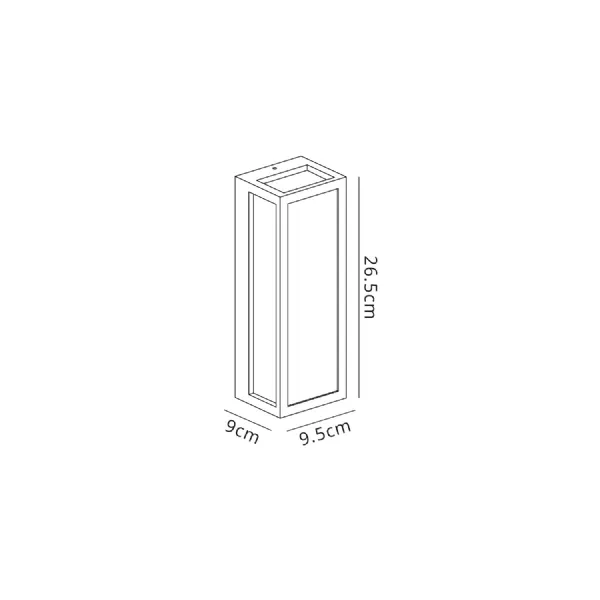 Stevenage Flush Frosted Wall Lamp, 10W LED, 3000K, IP65, Anthracite, 2yrs Warranty