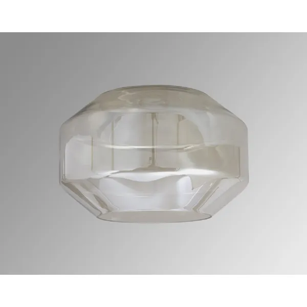 Sandy Chamfered Round 30cm Cognac Glass (F), Lampshade