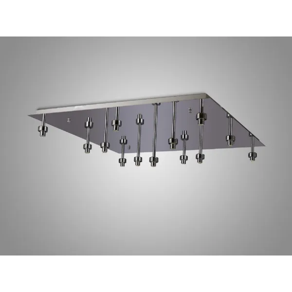 Abingdon Polished Chrome Square 13 Light G9 Universal Flush Light, Suitable For A Vast Selection Of Glass Shades