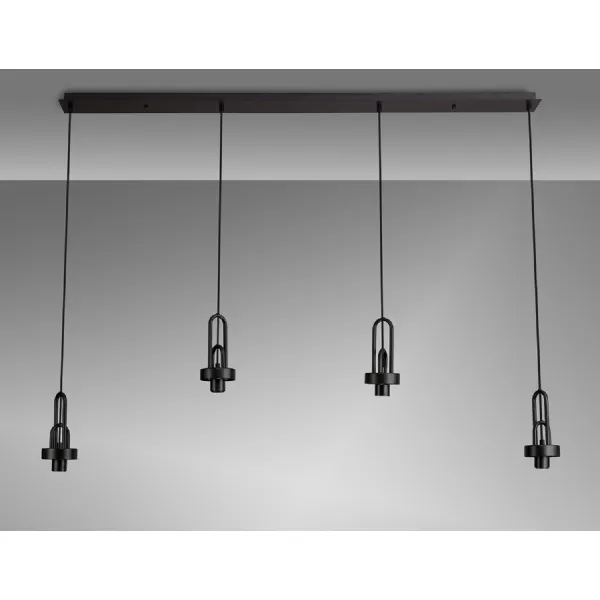 Epsom Linear Suspension Kit, 4 x E27, Matt Black
