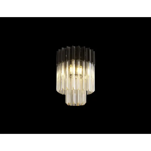 Aldershot 30cm Ceiling Round 3 Light E14, Matt Black Cognac Sculpted Glass