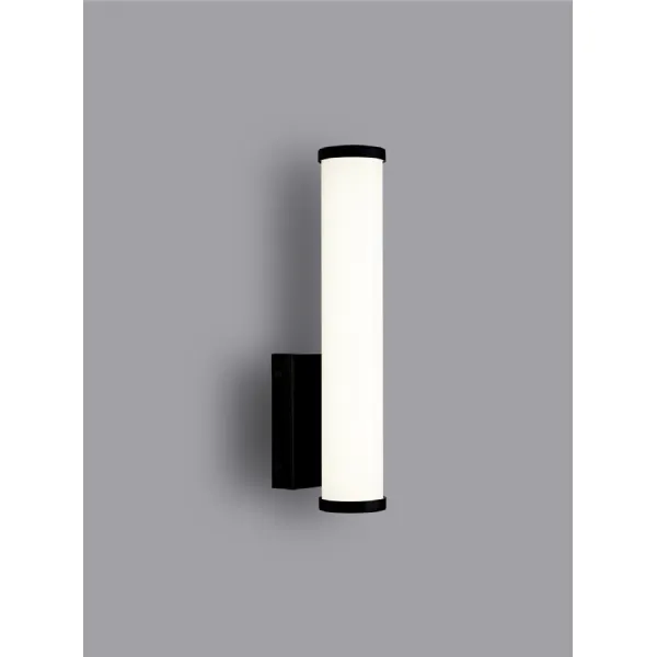 Abbey Wall Lamp Small, 1 x 9W LED, 4000K, 621lm, IP44,Sand Black, 3yrs Warranty