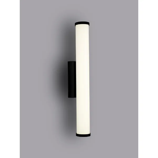 Abbey Wall Lamp Large, 1 x 12W LED, 4000K, 848lm, IP44,Sand Black, 3yrs Warranty
