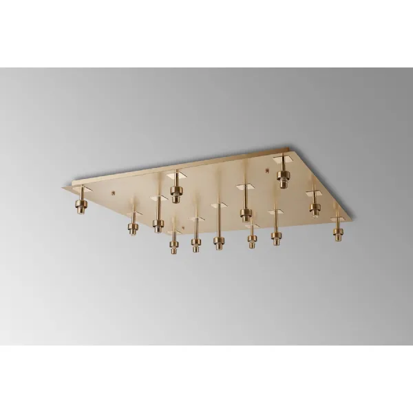 Abingdon French Gold Square 13 Light G9 Universal Flush Light, Suitable For A Vast Selection Of Glass Shades