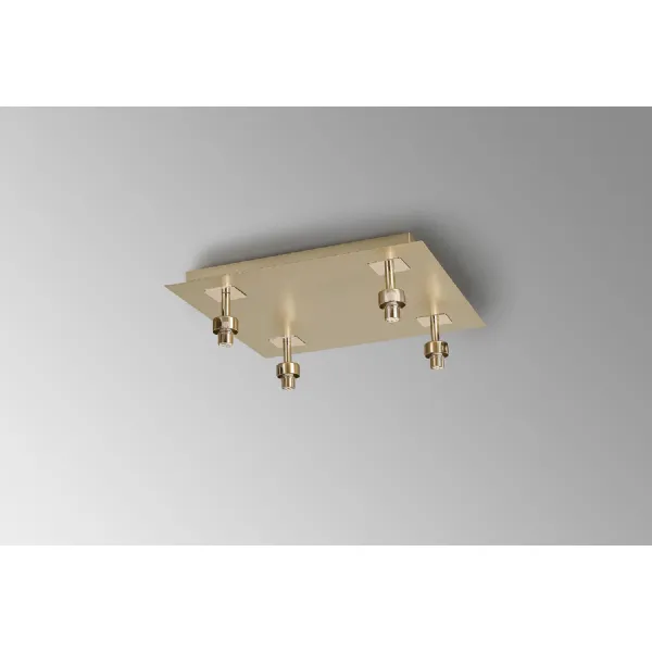 Abingdon French Gold Square 4 Light G9 Universal 40cm Flush Light, Suitable For A Vast Selection Of Glass Shades